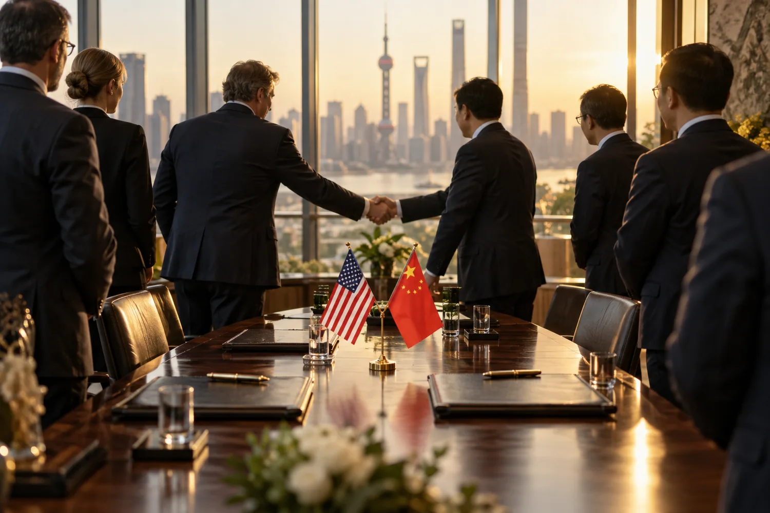 International business signing ceremony